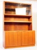 VINTAGE 1970S TEAK UPRIGHT OPEN BOOKCASE CUPBOARD