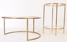 VINTAGE 20TH CENTURY METAL & GLASS OCCASIONAL TABLES