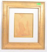 1990S WATERCOLOUR ON PAPER NUDE PORTRAIT SIGN & FRAMED