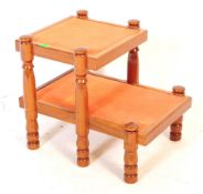 LATE 19TH CENTURY VICTORIAN OAK SET OF LIBRARY STEPS