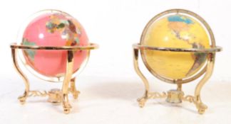 TWO CONTEMPORARY LARGE TABLETOP GLOBES