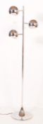 RETRO 1980S FLOOR STANDING CHROME EYEBALL LAMP LIGHT
