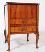 EARLY 20TH CENTURY 1930'S BURR WALNUT LADIES SEWING BOX