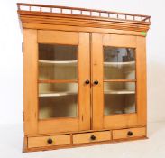 VICTORIAN 19TH CENTURY PINE HANGING CABINET DRESSER