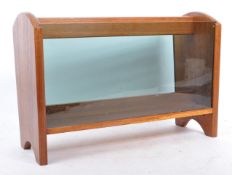 VINTAGE 1970S TEAK WOOD & SMOKED GLASS MAGAZINE RACK