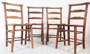 19TH CENTURY VICTORIAN BEECH & ELM WINDSOR DINING CHAIRS