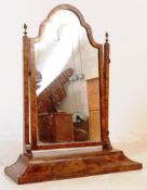 LARGE 19TH CENTURY QUEEN ANNE WALNUT DRESSING TABLE MIRROR