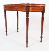 18TH CENTURY GEORGE III MAHOGANY & BRASS INLAID CARD TABLE