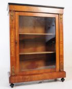 VICTORIAN 19TH CENTURY WALNUT MARQUETRY PIER CABINET