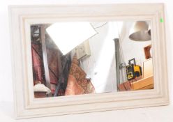 VINTAGE 20TH CENTURY PAINTED PINE HANGING WALL MIRROR