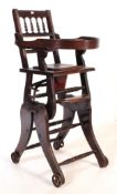 19TH CENTURY VICTORIAN METAMORPHIC CHILDRENS HIGH CHAIR
