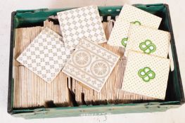COLLECTION OF VICTORIAN REVIVAL CERAMIC WALL TILES