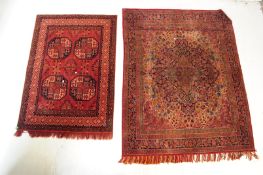 TWO LATE 20TH CENTURY PERSIAN MANNER RUGS