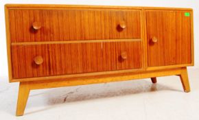 MEREDEW FURNITURE - 20TH CENTURY LOW TEAK CHEST SIDEBOARD