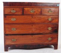 19TH CENTURY GEORGE III MAHOGANY CHEST OF DRAWERS