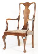 EDWARDIAN OAK WOOLWORK SEAT BEDROOM DRAWING ROOM CHAIR