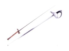 19TH CENTURY FRENCH FENCING FOIL AND GERMAN TRAINING SWORD