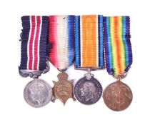 WWI FIRST WORLD WAR MINIATURE MEDAL GROUP