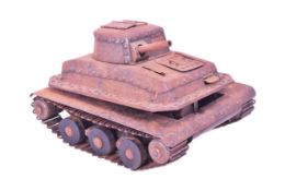 WWII SECOND WORLD WAR INTEREST - POW MADE METAL TANK MODEL