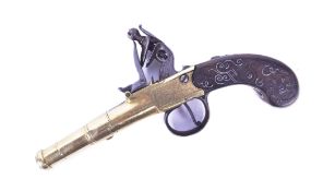 18TH CENTURY FLINTLOCK PISTOL - BUNNEY LONDON