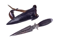 VINTAGE INDIAN DAGGER WITH LEG HOLSTER