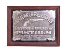 VINTAGE SAMUEL COLT ADVERTISING MIRROR