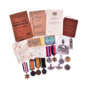 WWI FIRST & SECOND WORLD WAR MEDAL GROUP - QUEEN'S REGIMENT
