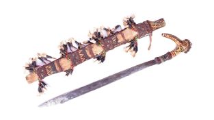 DAYAK PEOPLE OF BORNEO MANDAU KNIFE