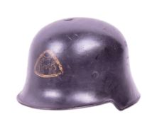 WWII SECOND WORLD WAR GERMAN FACTORY FIRE HELMET