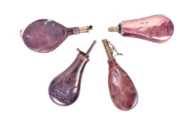 COLLECTION OF ASSORTED POWDER FLASKS