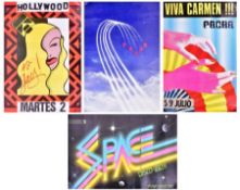 FOUR ADVERTISING POSTERS - IBIZA NIGHTCLUBS
