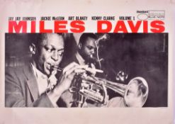 JAZZ INTEREST - MILES DAVIS - VINTAGE RECORD STORE POSTER