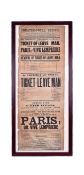 THEATRE ROYAL BRISTOL - VICTORIAN POSTER 'TICKET OF LEAVE MAN'