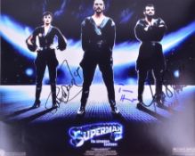 SUPERMAN II (1980) - TRIPLE-AUTOGRAPHED 8X10