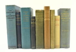CRICKET. COLLECTION OF NINE VICTORIAN AND LATER WORKS