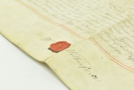 WILLIAM WILBERFORCE. 1806 SIGNED INDENTURE ON KENSINGTON GORE