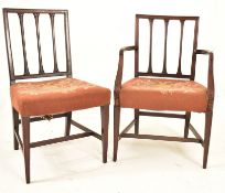 TWO GEORGE III 19TH CENTURY ROSEWOOD DINING CHAIRS
