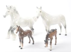 JOHN BESWICK - COLLECTION OF FOUR PORCELAIN HORSES