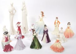 COALPORT - COLLECTION OF PORCELAIN FEMALE LADY FIGURINES