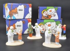 COALPORT CHARACTERS - THE SNOWMAN - FOUR PORCELAIN FIGURES