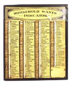 EARLY 20TH CENTURY HOUSEHOLD WANTS INDICATOR