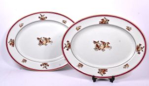 COPELAND - MUNDY & CO BRISTOL - TWO PORCELAIN MEAT PLATTERS