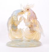 MURANO - 20TH CENTURY STUDIO GLASS FIGHTING COCKERELS