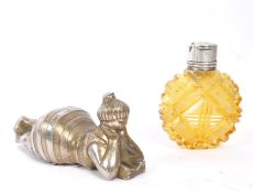 NOVELTY BATHER BOTTLE OPENER & CUT GLASS SCENT BOTTLE