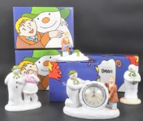 COALPORT CHARACTERS - THE SNOWMAN - FOUR PORCELAIN FIGURES