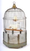 EARLY 20TH CENTURY BRASS BIRD CAGE