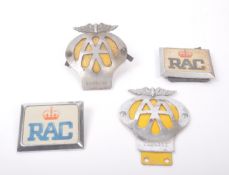 OF MOTORING INTEREST - TWO PAIRS OF AUTOMOBILE BADGES