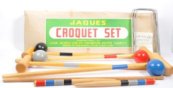 20TH CENTURY JAQUES CROQUET SET IN ORIGINAL BOX