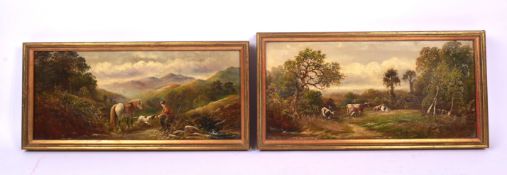 HENRY HARRIS (BRITISH, 1852 - 1926) - TWO OIL ON CANVAS PAINTINGS