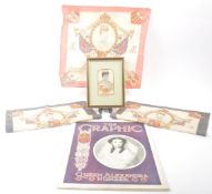 COLLECTION OF QUEEN ALEXANDRA ITEMS - HANDKERCHIEFS ETC